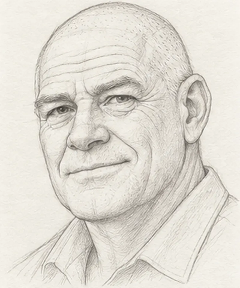 How to draw a bald man – step 11 of 12