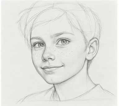 How to draw a boy's face – step 10 of 12