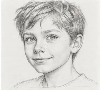 How to draw a boy's face – step 11 of 12