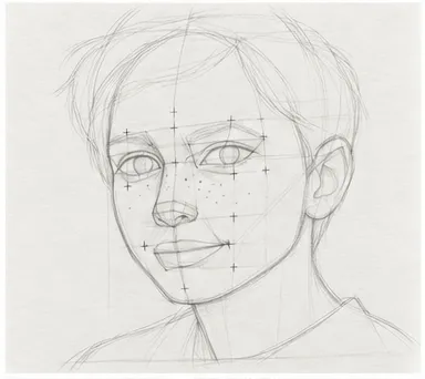 How to draw a boy's face – step 7 of 12
