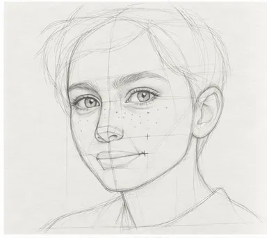 How to draw a boy's face – step 8 of 12