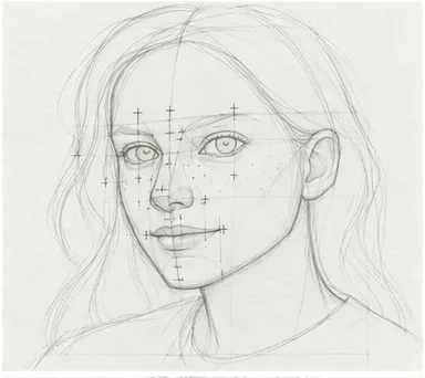 How to draw a girl with long hair – step 7 of 12