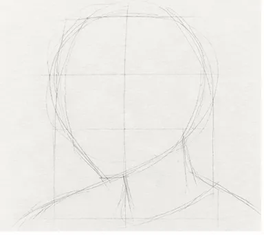 Time-lapse of a girl with long hair being drawn step by step