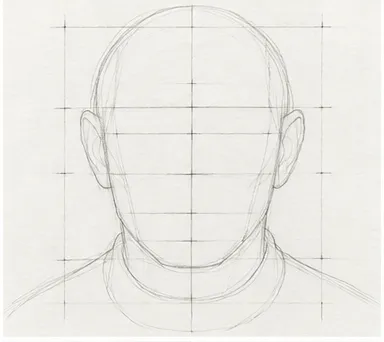 How to draw an old man's face – step 3 of 12
