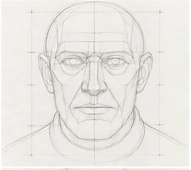 How to draw an old man's face – step 6 of 12