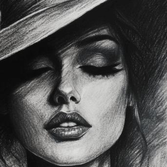 Charcoal sketch style example generated by the SketchStep AI photo to sketch app