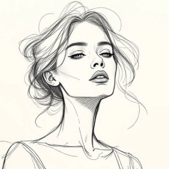 Figure Sketch sketch style example generated by the SketchStep AI photo to sketch app