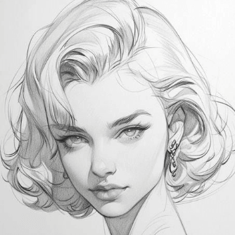 Pencil sketch style example generated by the SketchStep AI photo to sketch app